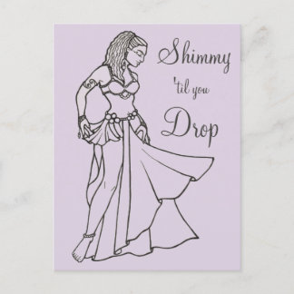 Belly Dancer Holiday Postcard