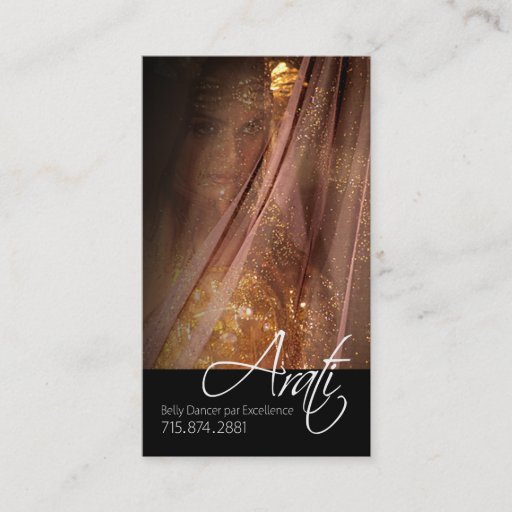 Customizable Belly Dancer I, Bollywood, Hindi Fashion Business Cards