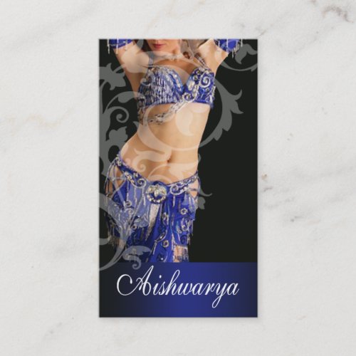 Belly Dancer III Bollywood Hindi Fashion indigo Business Card