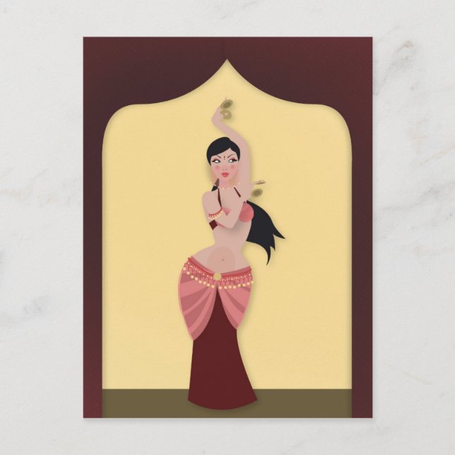 Belly Dancer Middle Eastern dancer Postcard (Front)