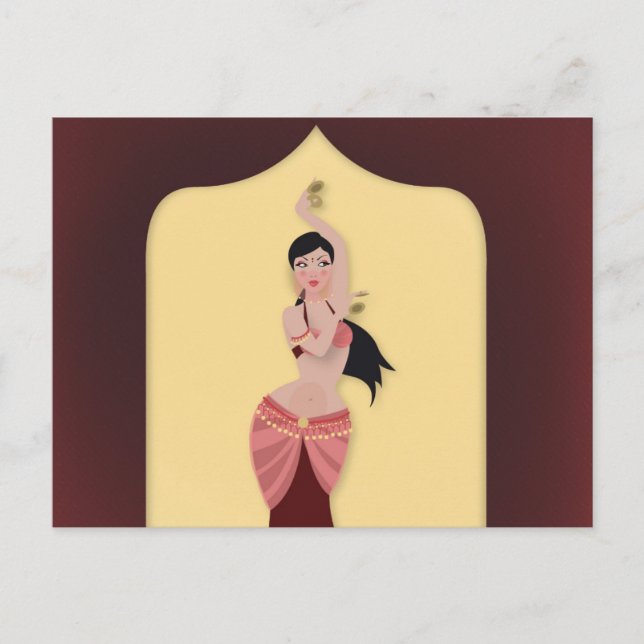 Belly Dancer Middle Eastern dancer Postcard (Front)