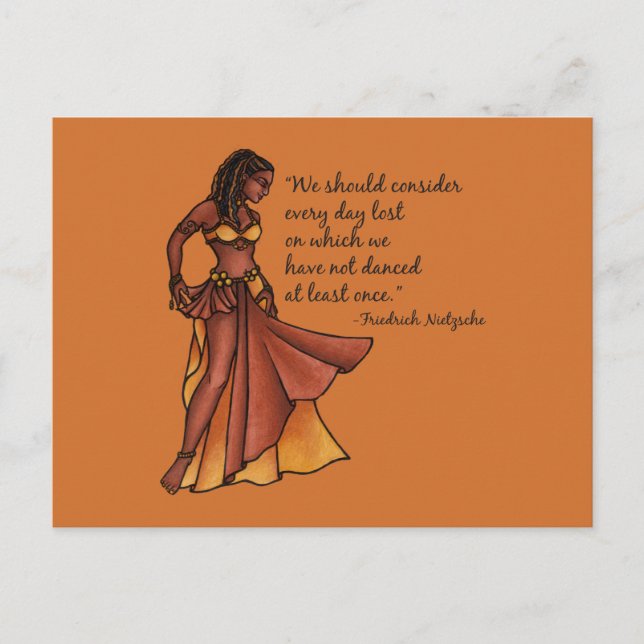 Belly Dancer Quote Dance Every Day  Postcard (Front)