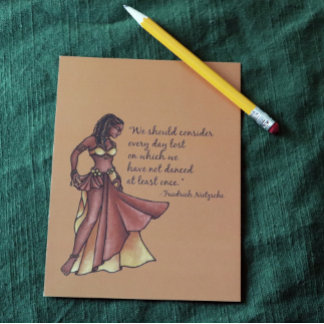 Belly Dancer Quote Dance Every Day Postcard
