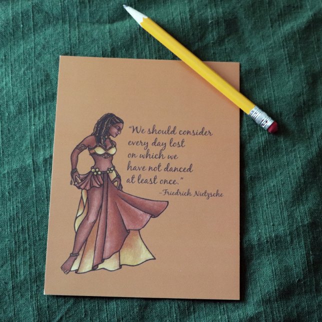 Belly Dancer Quote Dance Every Day Postcard (Creator Uploaded)