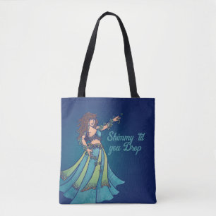 Belly Dancer Ruby Teal Art Tote Bag