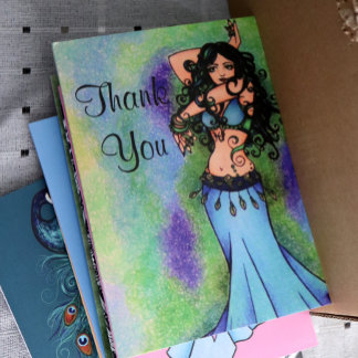 Belly Dancer Thank You Cards
