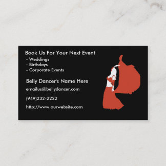 Belly Dancer's Business Cards - Package of 100