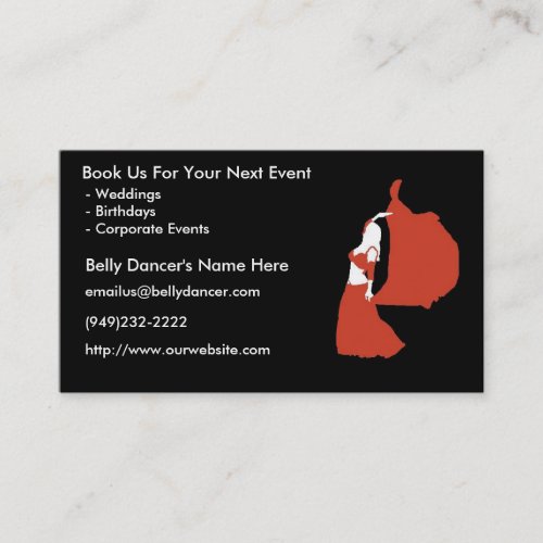 Belly Dancer's Business Cards - Package of 100