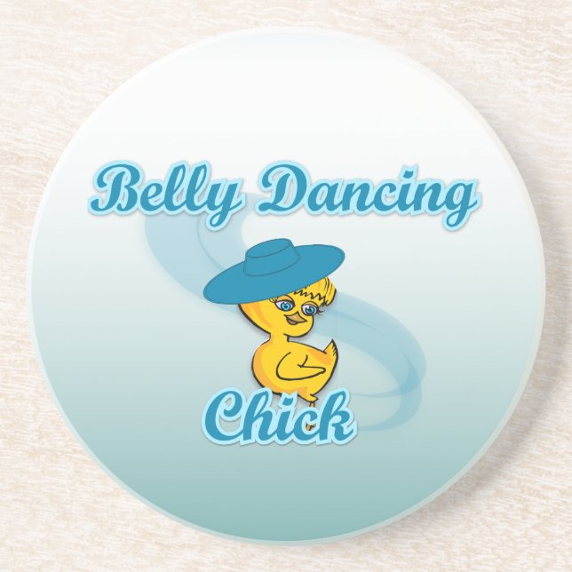 Belly Dancing Chick #3 Drink Coaster (Front)