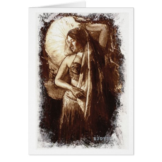 Belly Dancing Lady Card (Front)