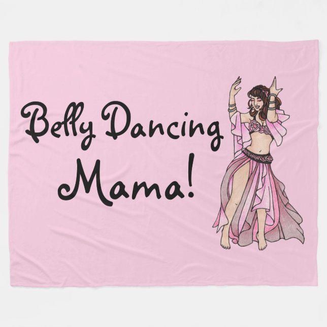 Belly Dancing Mama! Fleece Blanket (Front (Horizontal))