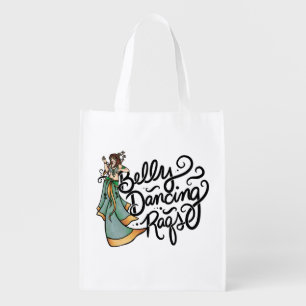Belly Dancing Raqs Belly Dancer Grocery Bag