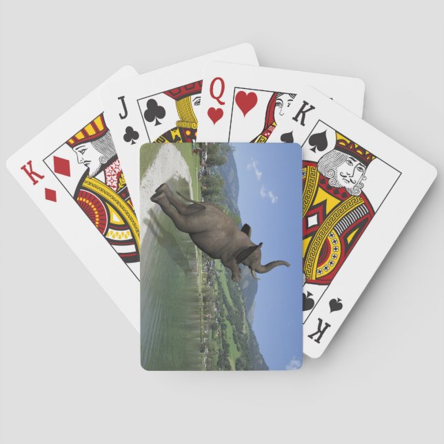 Belly Flop Elephant Poker Cards (Back)
