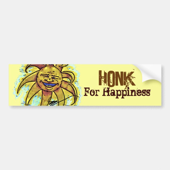 Belly Laugh Cartoon Bumper Sticker (Front)