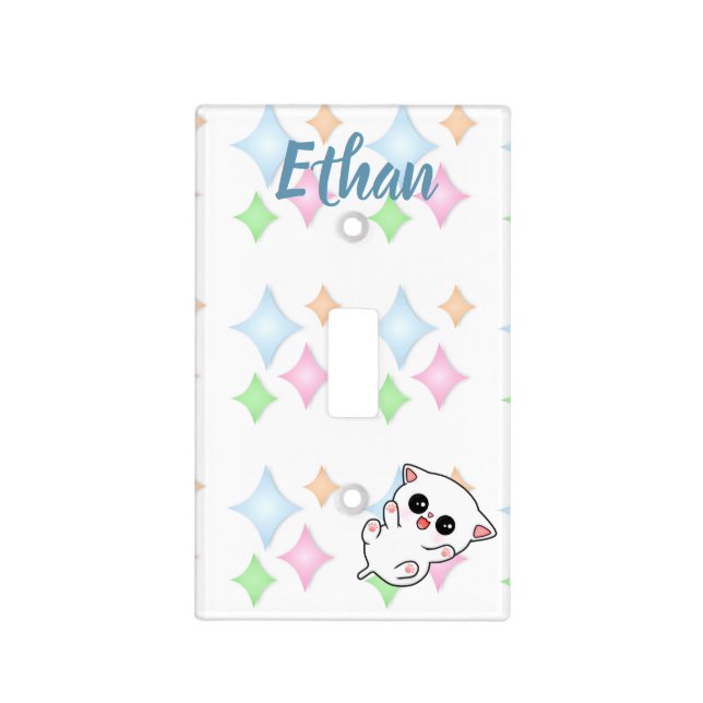 Belly Rub Time Kitten Light Switch Cover (Front)