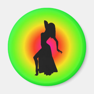 Bellydance Diva Pose Starburst Bagnet Magnet