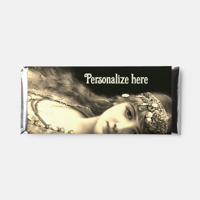 Bellydancer hafla boho gypsy wedding anniversary  hershey bar favors (Front)