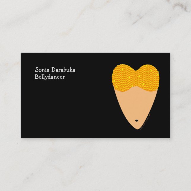 Bellydancing Torso Belly Dance Business Cards (Front)