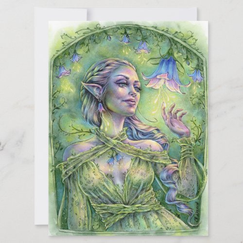 Bellz Art Card Fae Elf Magic Fantasy Forest Flower