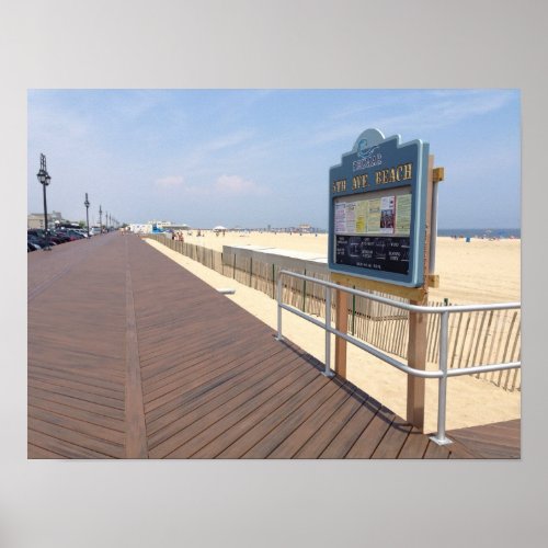 Belmar Fifth Avenue Beach Jersey Shore Poster