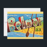 Belmar New Jersey Postcard<br><div class="desc">Wonderful vintage postcard greeting from Belmar,  New Jersey repurposed!</div>