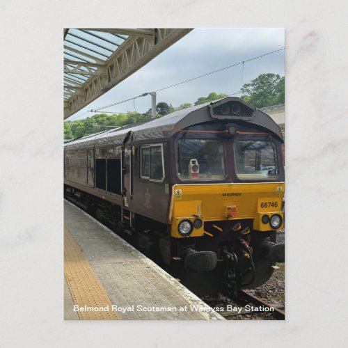 Belmond Royal Scotsman at Wemyss Bay Station on a Holiday Postcard