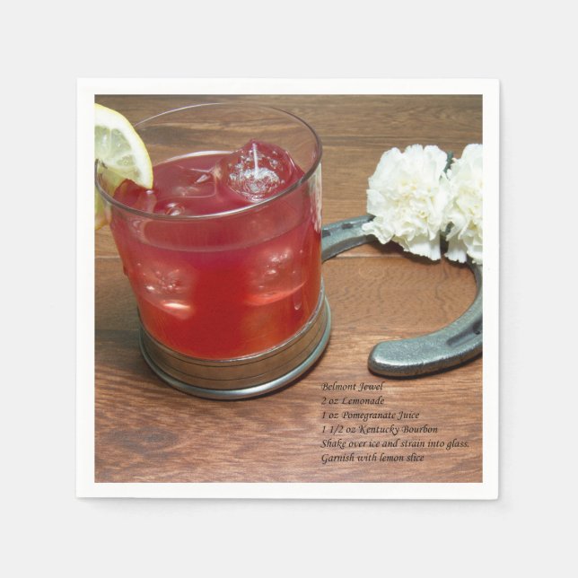 Belmont Jewel Cocktail Napkins (Front)