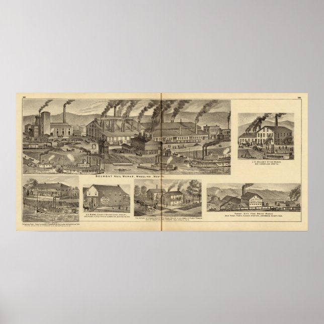 Belmont Nail Works, Wheeling Poster (Front)