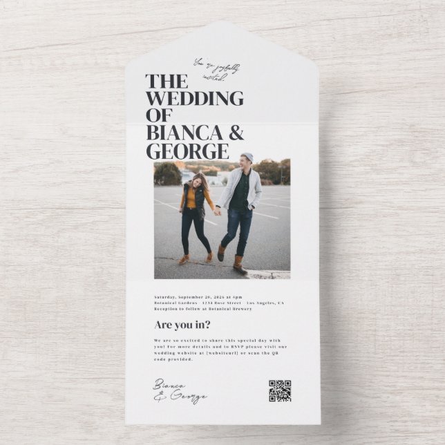 Belmont Photo Wedding All In One Invitation (Inside)