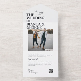 Belmont Photo Wedding All In One Invitation