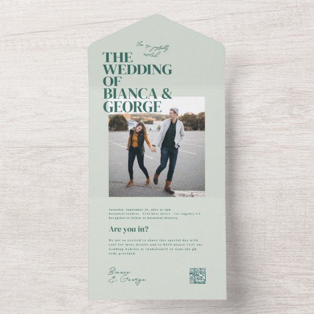Belmont Photo Wedding All In One Invitation (Inside)