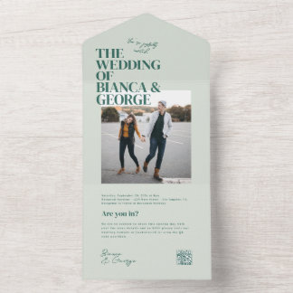 Belmont Photo Wedding All In One Invitation