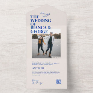 Belmont Photo Wedding All In One Invitation