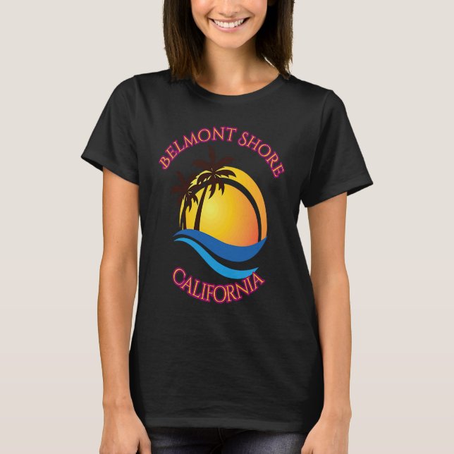 Belmont Shore Beach Surf  California T-Shirt (Front)