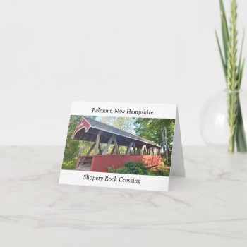 Belmont Slippery Rock Crossing New Hampshire Card by RenderlyYours at Zazzle