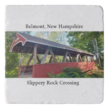 Belmont Slippery Rock Crossing New Hampshire Trivet by RenderlyYours at Zazzle