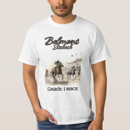 Belmont Stakes horse racing sketch T_Shirt