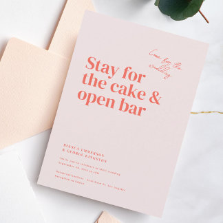 Belmont Typography Wedding Invitation