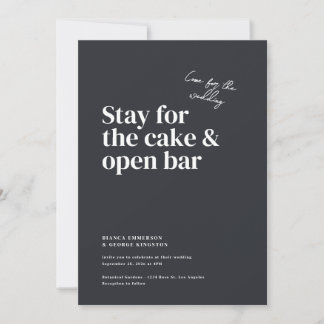 Belmont Typography Wedding Invitation