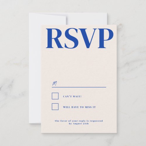 Belmont Typography Wedding RSVP Card