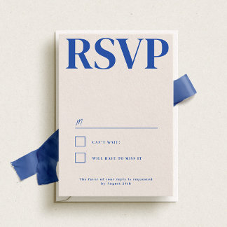 Belmont Typography Wedding RSVP Card