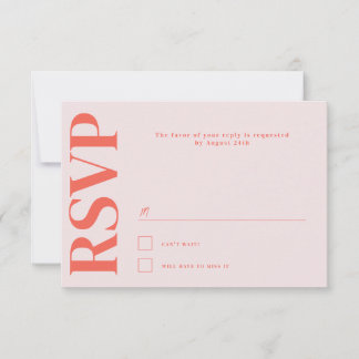 Belmont Typography Wedding RSVP Card