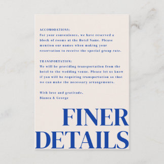 Belmont Vertical Wedding Enclosure Card