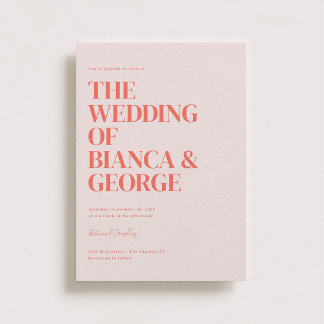 Belmont Vertical Wedding Invitation