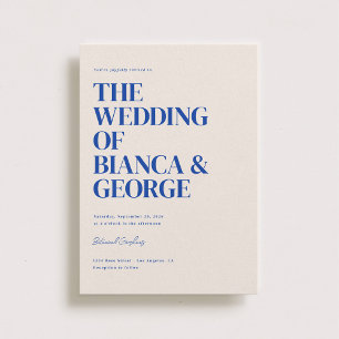 Belmont Vertical Wedding Invitation