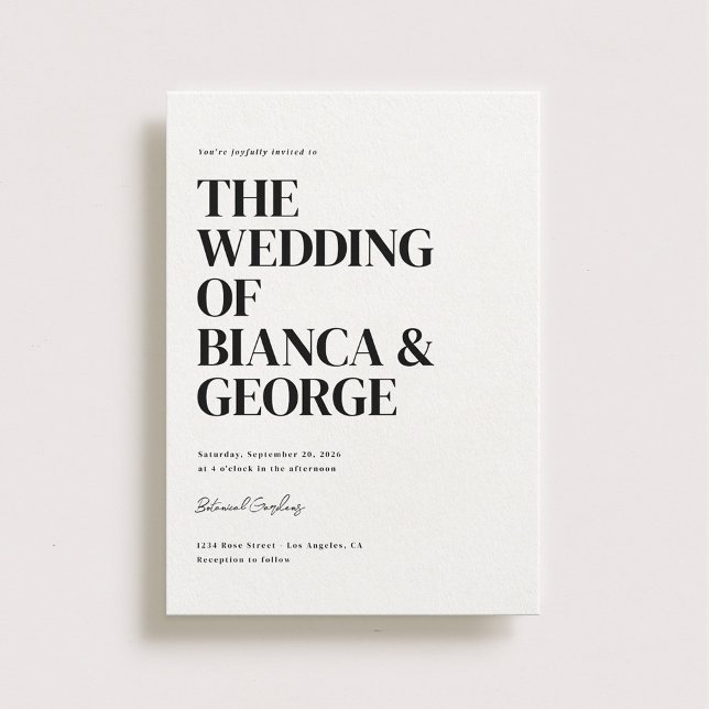 Belmont Vertical Wedding Invitation (Creator Uploaded)