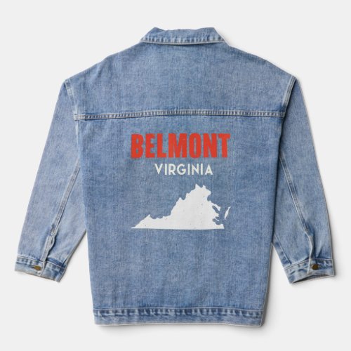 Belmont Virginia USA State America Travel Virginia Denim Jacket