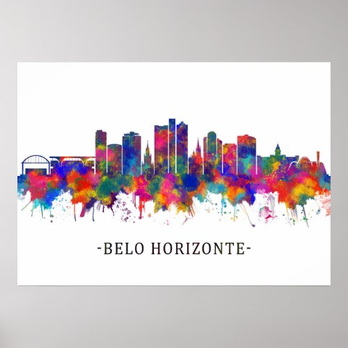 Belo Horizonte Brazil Skyline Poster