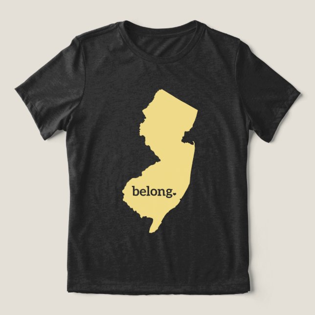 Belong In New Jersey State Pride Tri-Blend Shirt (Design Front)