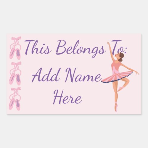 Belongs to Ballerina Rectangular Sticker